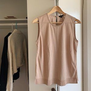 NWOT Ann Taylor cream/light pink shell / top